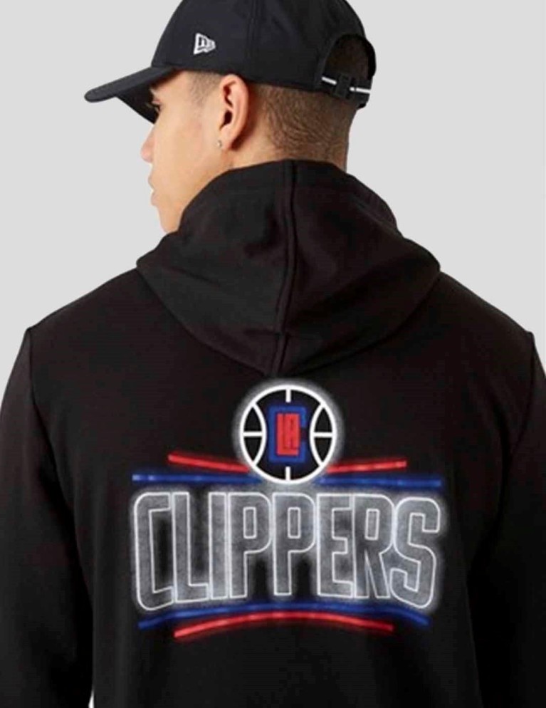Suadera NEW ERA nba clippers neon hoodie nero